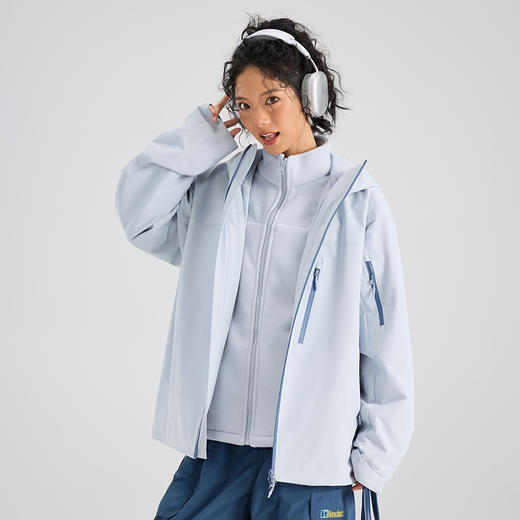 LUCKY DEER/幸运鹿情侣款时尚户外保暖防泼水透气三合一旅行外套8568 商品图6