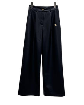 女款直筒阔腿裤皮裤长裤he008