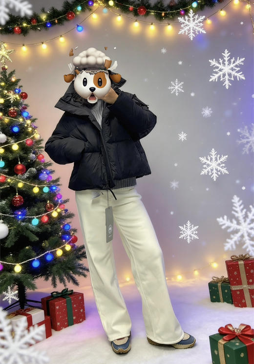 【周末秒杀 直接调价 下单即可】小禾 米白色 加绒加厚 直筒 阔腿裤 白牛 牛仔裤 商品图3