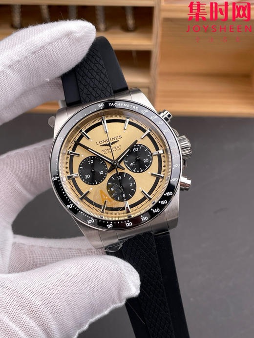 AF浪琴康卡斯计时系列 康卡斯悦动计时 男士腕表 胶带款 表径42mm 商品图1