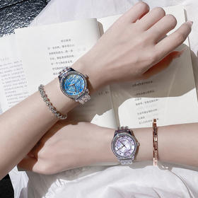 【自然幻彩❗️星钻母贝女表】每一刻都流光异彩，光泽温润质感细腻，钻圈回旋起舞，清晰通透防刮表镜，小众高级情人节礼物高颜值腕表手表女情人节礼物QQ