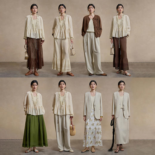 【林栖设计小店】柔光纾影|米白纯棉毛织吊带背心2026早春新款百搭上衣女1961257 商品图2