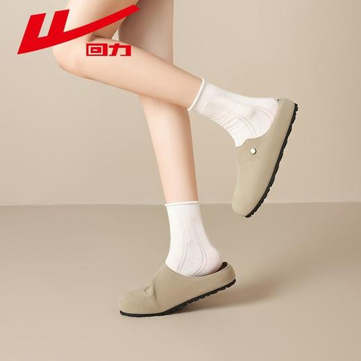 回力勃肯鞋女鞋秋季2025新款外穿厚底半拖鞋懒人一脚蹬包头凉拖鞋 商品图2