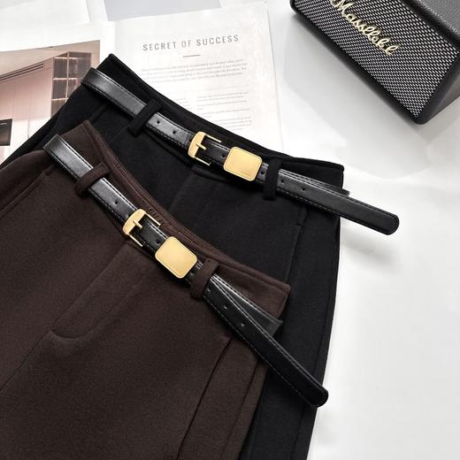 直发【JS3693219】高腰加厚醋酸羊毛A字五分西装短裤靴裤（配腰带） 商品图6