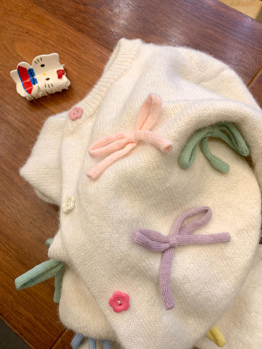 <曾小咸推荐>现货秒杀 ！微信超特价！韩系蝴蝶结毛衣开衫 日常189.99 立减100 秒杀89.99！！ 商品图9