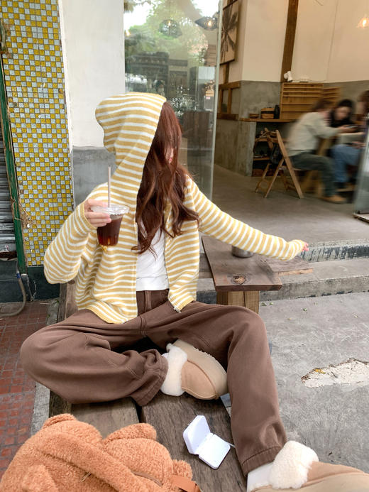 <曾小咸推荐>现货秒杀 ！微信超特价！ 慵懒风条纹拉链毛衣 日常219.99 立减120 秒杀99.99 商品图9