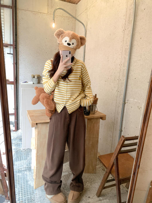 <曾小咸推荐>现货秒杀 ！微信超特价！ 慵懒风条纹拉链毛衣 日常219.99 立减120 秒杀99.99 商品图5