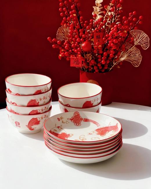 🌸【手慢无！这跃龙门锦鲤碗盘我直接按头安利🔥】 谁懂啊！💥刚拆箱就被全家夸爆的“跃龙门”碗盘，🥰今天给你们搞到福利团了❗  商品图2