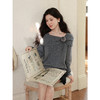 鹿向南「星辰絮语」灰色针织毛衣女冬季慵懒高级感女秋冬内搭上衣 商品缩略图2