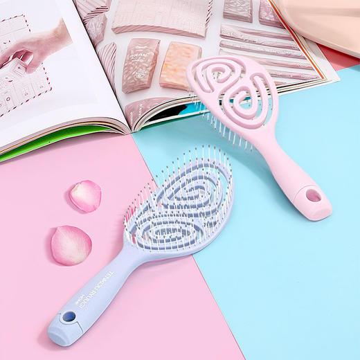 TENKOU RYUUGI 天工流仪 一梳到底防静电头皮按摩顺发梳(粉色/蓝色) 商品图2