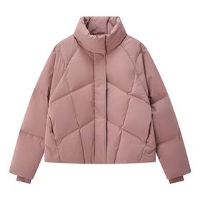 佐丹奴女装25年防风防泼水防污可机洗立领短款鸭绒外套05375621