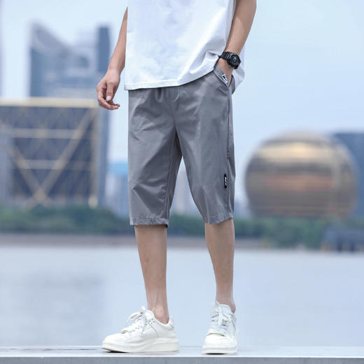 回力五分裤男冰丝宽松薄款男士运动七分裤休闲短裤直筒垂感裤子夏 商品图0