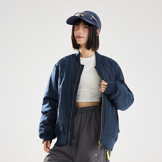 LUCKY DEER/幸运鹿情侣款防泼水保暖科技棉飞行夹克 商品图1