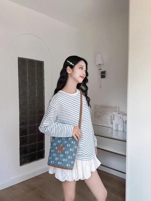 严选 | MLB复古牛仔老花大水桶包 #25FW 男女通背 商品图10