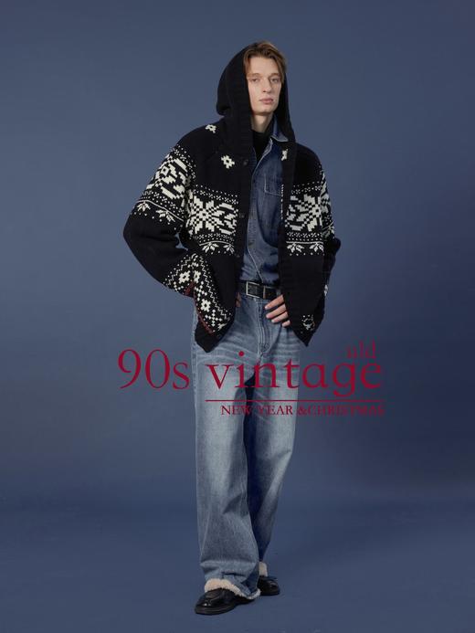 UL*D圣诞雪花粗针开衫 商品图8