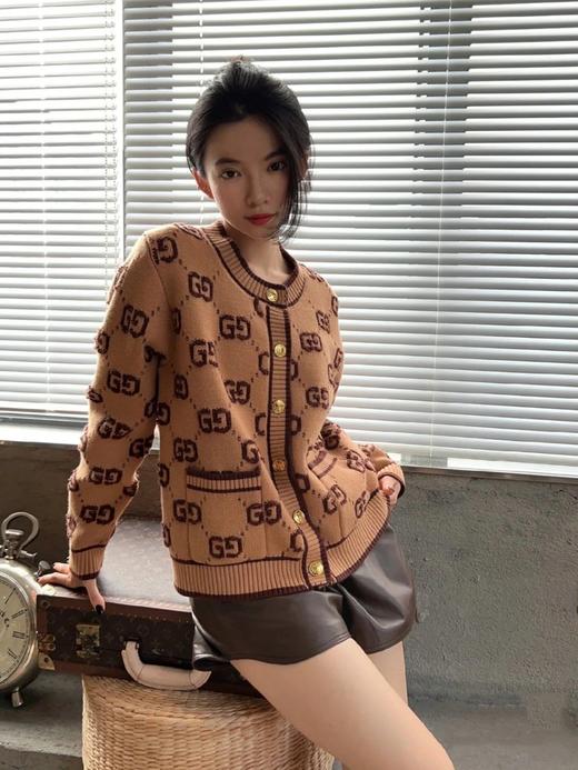 GUCC*I经典提花针织毛衣开衫 商品图5