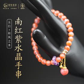 【和风之木】南红紫水晶手串