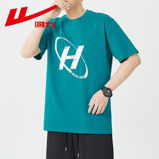 回力短袖男重磅纯棉t恤夏季新款潮牌印花圆领宽松休闲体恤男 商品图7