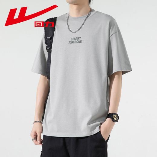 回力纯棉短袖T恤男士夏季新款日系简约重磅印花潮流半袖体恤 商品图7