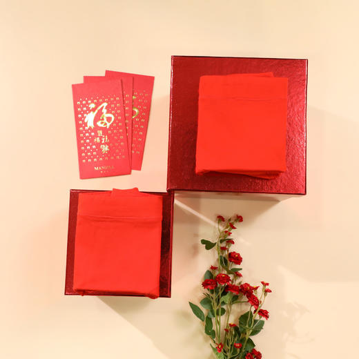 【3条装】熳洁儿 新年红品女内裤中高腰收腹简约舒适棉质大码内裤21752182 商品图2