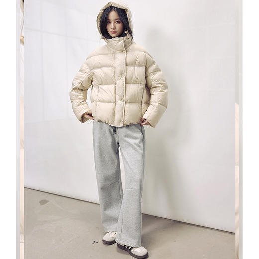 「高货sh」全新升级【铂金会员845/天猫1139/差价294】(02607)洛诗琳韩系休闲羽绒服2025冬季简约宽松连帽保暖外套女 商品图3