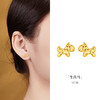 Winy S925 银镀金生肖马耳钉 碎冰纹可爱动物耳饰 新年礼物时尚小巧耳饰 商品缩略图4