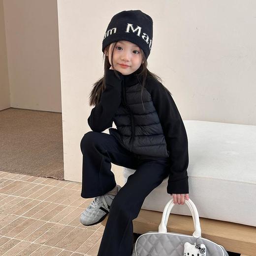 【新国标白鸭绒可溯源】冬天女童毛绒袖拼接5A抗菌发热爱丽丝绒轻薄羽绒服 商品图3