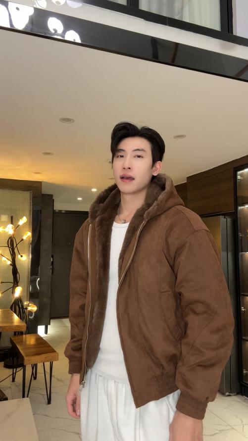 HL-8025SDSA男士秋冬新款痞帅男装美式复古压线连帽夹克外套百搭时尚上衣 商品图0