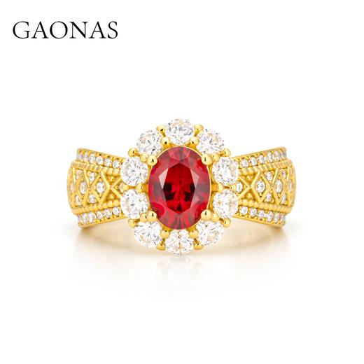 GAONAS 金匠王子 贵气奢华金色戒指11840JR 商品图0