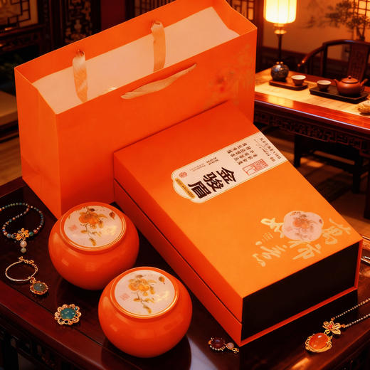 💥【「萬柿如意」金骏眉茶礼 ｜把 “事事如意” 喝进心里】，原价1280，今天开团只要💰99，中国人保承保！真是太划算🤩 商品图0