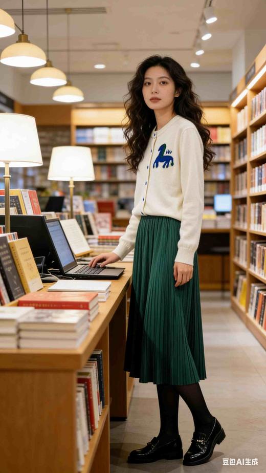 382231 均码丝绒细折裙，挂拍图在最后 商品图3