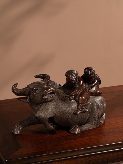 清	红木童子牧牛摆件 商品图0