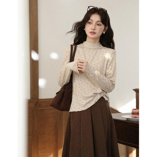 鹿向南【1227/20:00新品】燕麦色T恤 商品图2