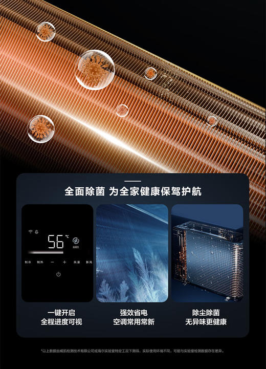 海尔空调 净省电 2匹 新一级能效变频 冷暖两用 客厅立式空调柜机 国家补贴 以旧换新 KFR-50LW/E1-1 商品图7