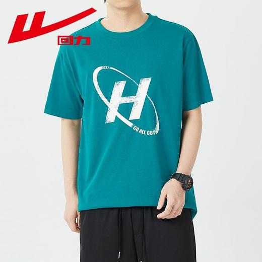 回力短袖男重磅纯棉t恤夏季新款潮牌印花圆领宽松休闲体恤男 商品图8