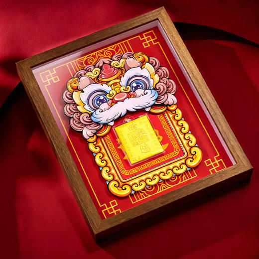 【金六福吉祥】·明星力荐“金狮聚宝”999足金黄金摆件 镇宅招财纳福 暴富醒狮财气盈门家居摆设 商品图8