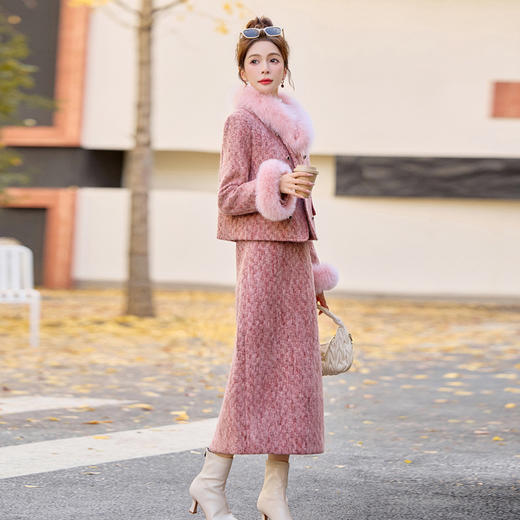 羽绒服套装裙2025冬新款气质超好看的小香范名媛气质两件套YJLY86899 商品图3