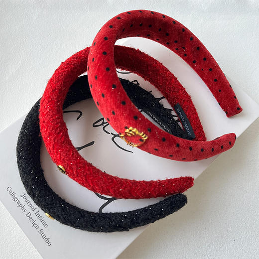 丝绒侧帖标发箍-纪念日百货门店同款167949998 商品图0