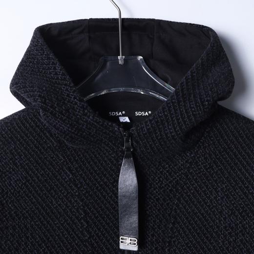 WY1509SDSA男士秋冬新款痞帅男装简约时尚斜纹半拉链连帽卫衣百搭宽松 商品图2