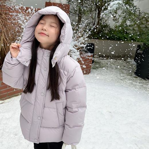 【新国标白鸭绒可溯源】女童韩系收腰设计时髦优质90白鸭绒连帽羽绒服 商品图3