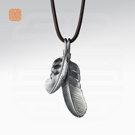 玺匠金铺《羽毛》足银999 吊坠挂坠生日礼物 商品图5