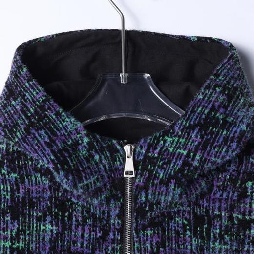 WT359SDSA秋冬新款痞帅男装时尚绒毛撞色拉链立领连帽卫衣开衫百搭 商品图2