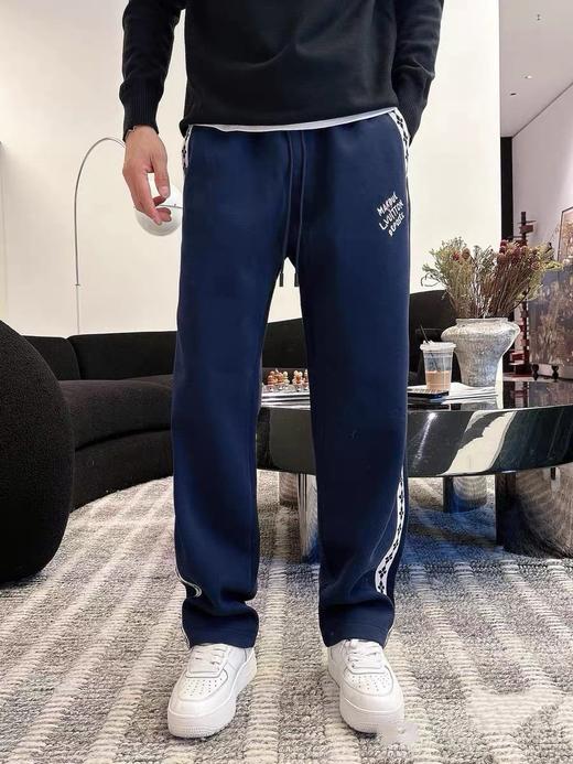 秋冬新款刺绣定制织带针织休闲宽松运动直筒 卫裤 商品图4