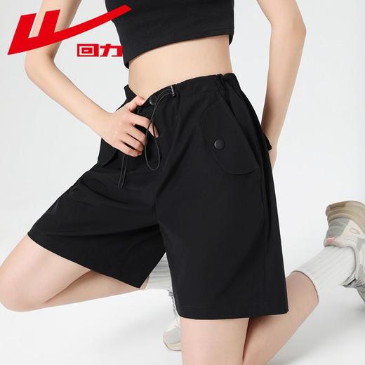 回力冰丝工装短裤女2025夏季新款美式高街复古宽松薄款运动阔腿裤 商品图6