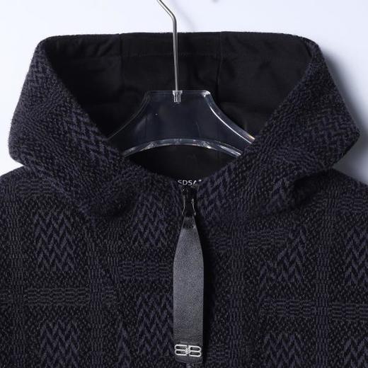 26WY14SDSA男士秋冬新款痞帅男装简约撞色格纹半拉链立领连帽卫衣百搭 商品图2