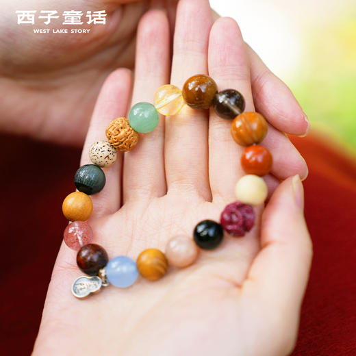 【预售3-5天】灵隐文创 马年十八籽手串多宝菩提18籽情侣手串925银 商品图0