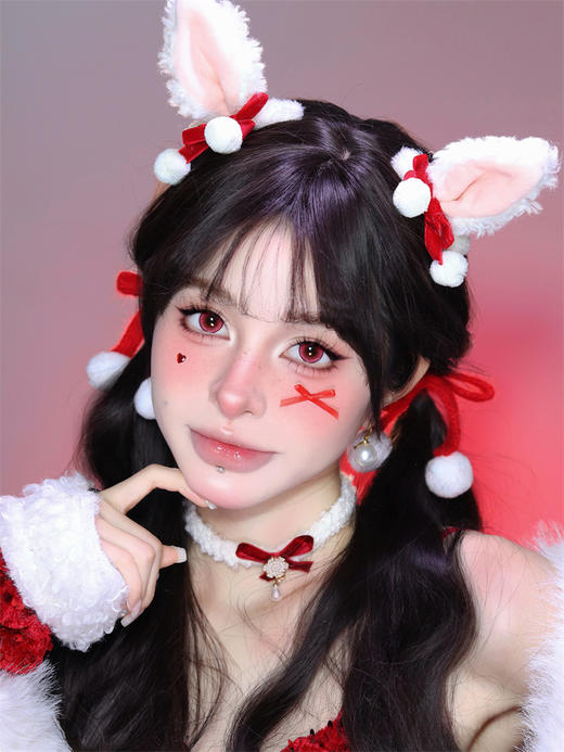 LENSPOP 日抛Cos美瞳2片体验装 流萤森玫红 直径14.5mm 红色 商品图1