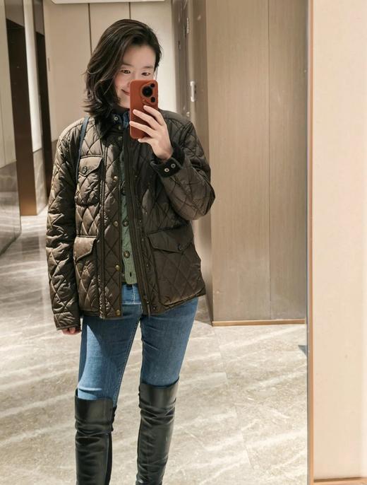 暖坞|经典菱格巴恩风夹棉外套 商品图2