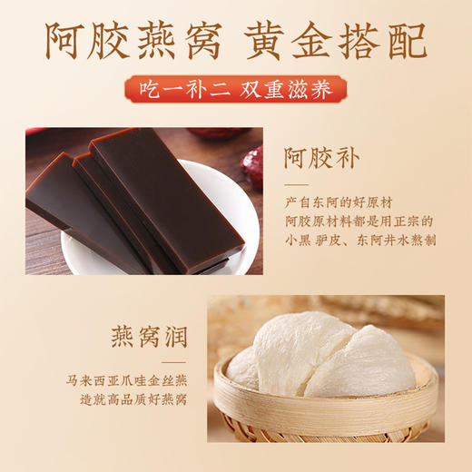 【固本堂燕窝阿胶固元糕】阿胶礼盒 阿胶补气血东阿春节送礼礼品送长辈 商品图1