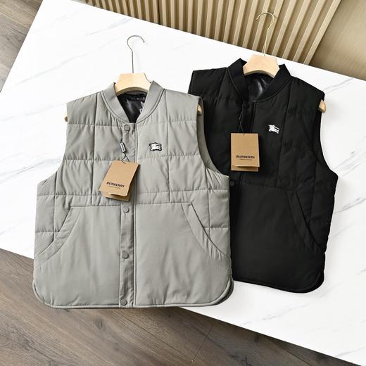 芭宝莉2025秋冬季男士防水纯色棒球领休闲保暖羽绒背心马甲外套 商品图2